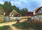 Dorfstrasse in Marlotte, Alfred Sisley